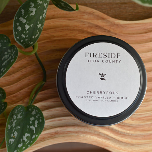 FIRESIDE Door County 6 oz Candle in Toasted Vanilla + Birch