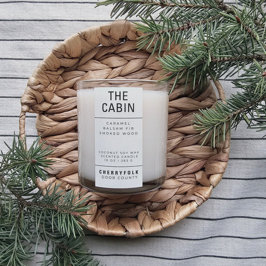 THE CABIN Caramel + Balsam Fir + Smoked Wood Candle