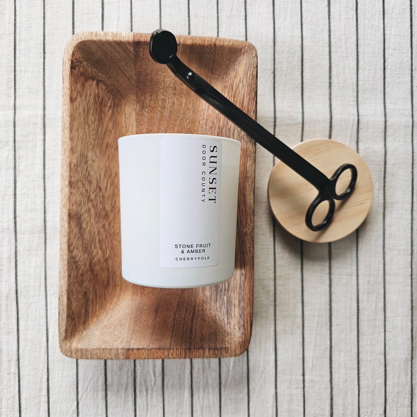 SUNSET Door County 7.5 oz Wood Wick Candle